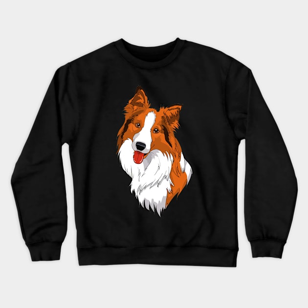 Urban Canine Carousel Border Collie Delight, Tee Triumphs Crewneck Sweatshirt by Merle Huisman